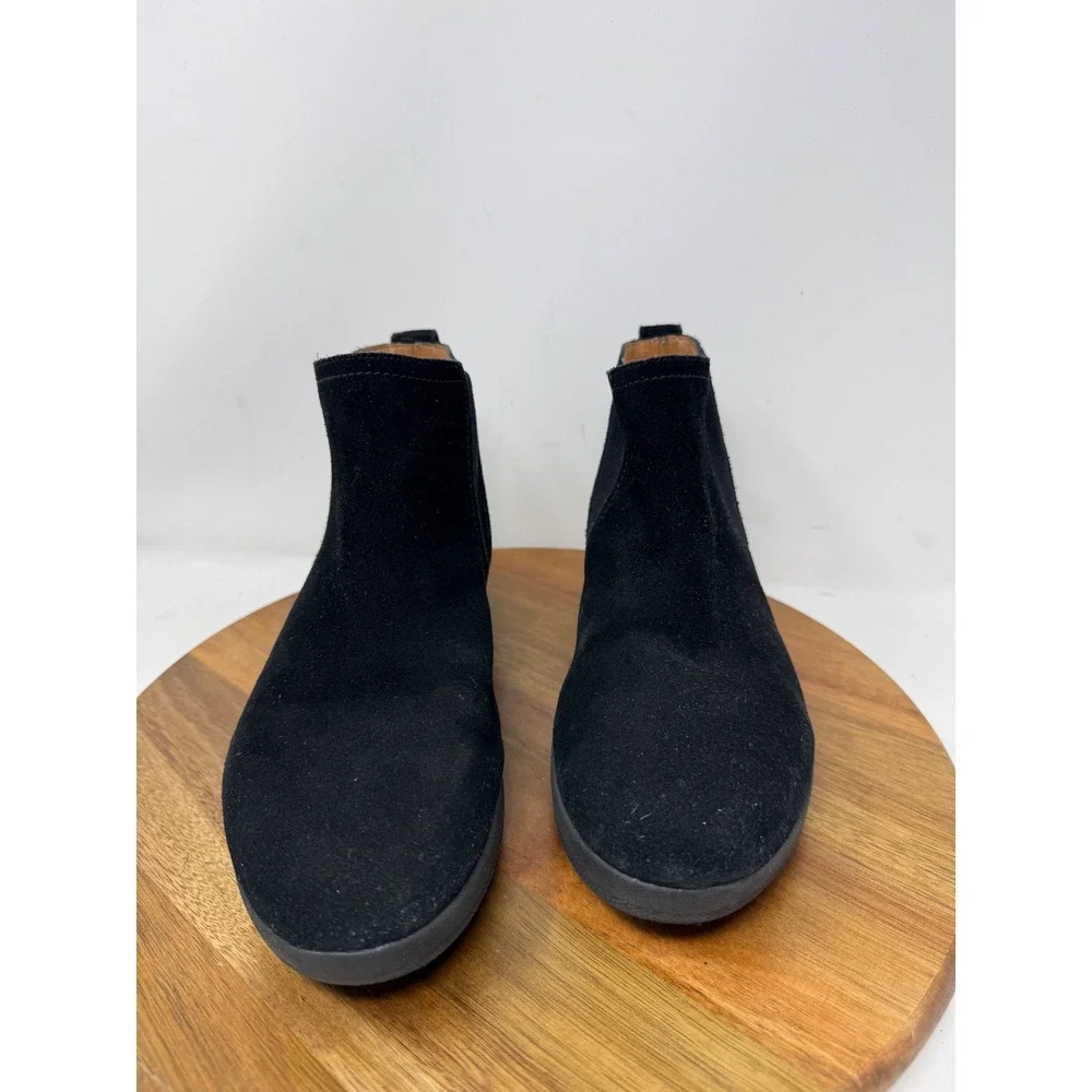 FitFlop Sumi Black Suede Chelsea Ankle Boots Womens 7.5‎ C47-001 Supercomff